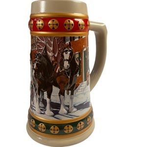 Budwiser Holiday Stein Collection -   Hometown Holiday 1993  -Handcrafted Brazil